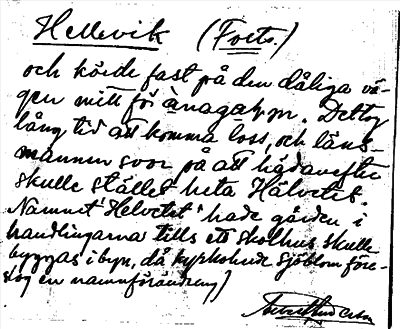 Bild på arkivkortet för arkivposten Hellevik