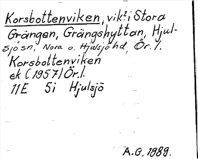 Bild på arkivkortet för arkivposten Korsbottenviken