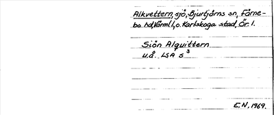 Bild på arkivkortet för arkivposten Alkvettern
