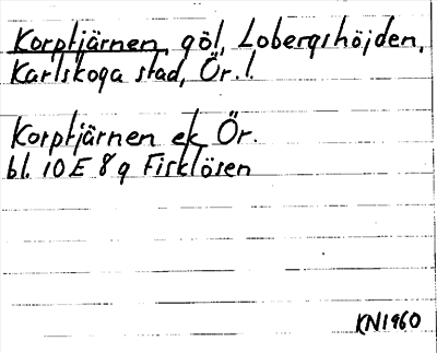 Bild på arkivkortet för arkivposten Korptjärnen