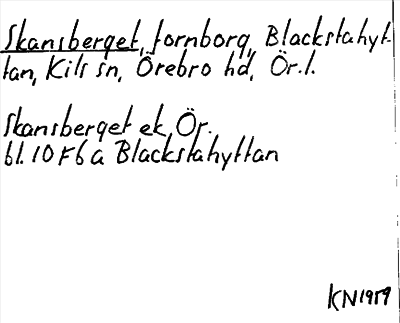 Bild på arkivkortet för arkivposten Skansberget