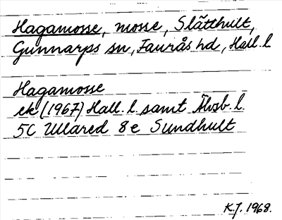 Bild på arkivkortet för arkivposten Hagamosse
