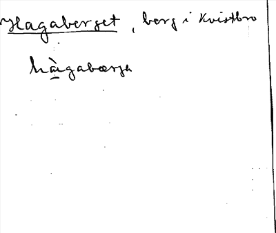 Bild på arkivkortet för arkivposten Hagaberget