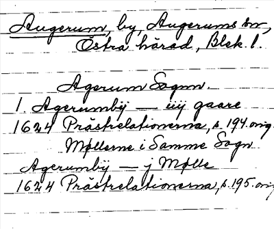 Bild på arkivkortet för arkivposten Augerum