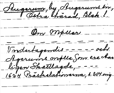 Bild på arkivkortet för arkivposten Augerum