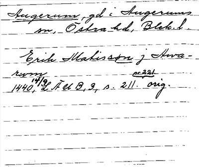 Bild på arkivkortet för arkivposten Augerum