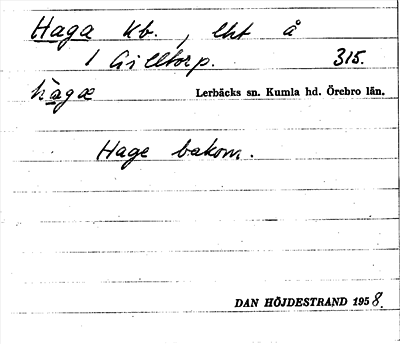 Bild på arkivkortet för arkivposten Haga