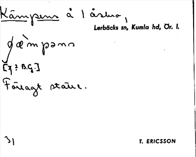 Bild på arkivkortet för arkivposten Kämpens