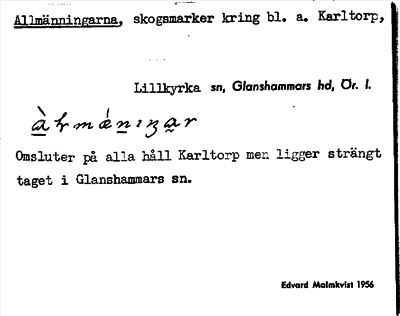 Bild på arkivkortet för arkivposten Allmänningarna