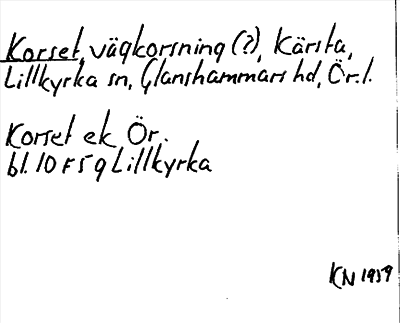 Bild på arkivkortet för arkivposten Korset