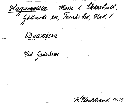 Bild på arkivkortet för arkivposten Hagamossen