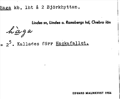 Bild på arkivkortet för arkivposten Haga
