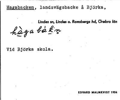Bild på arkivkortet för arkivposten Hagabacken