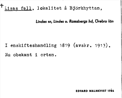 Bild på arkivkortet för arkivposten +Lisas fall