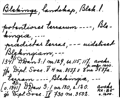 Bild på arkivkortet för arkivposten Blekinge