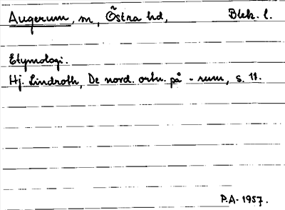 Bild på arkivkortet för arkivposten Augerum