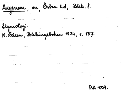 Bild på arkivkortet för arkivposten Augerum