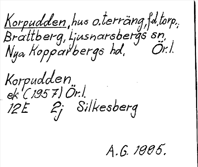Bild på arkivkortet för arkivposten Korpudden