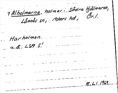 Bild på arkivkortet för arkivposten ?Alholmarna