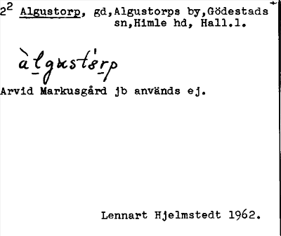 Bild på arkivkortet för arkivposten Algustorp