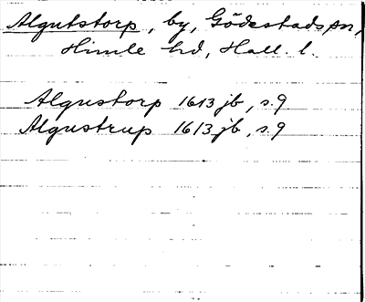 Bild på arkivkortet för arkivposten Algutstorp