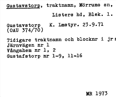 Bild på arkivkortet för arkivposten Gustavstorp