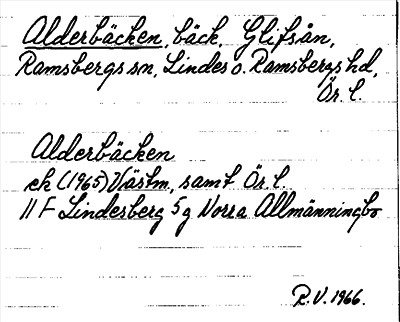 Bild på arkivkortet för arkivposten Alderbäcken