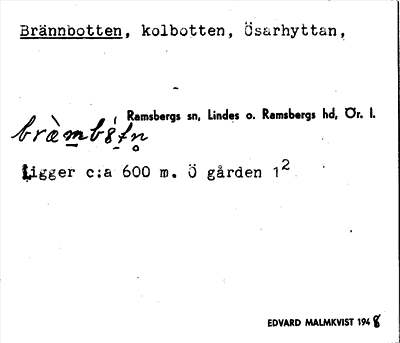 Bild på arkivkortet för arkivposten Brännbotten