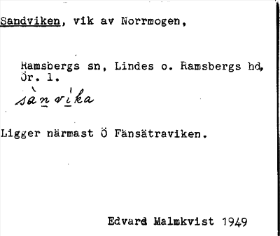 Bild på arkivkortet för arkivposten Sandviken