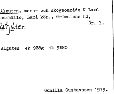 Bild på arkivkortet för arkivposten Alguten