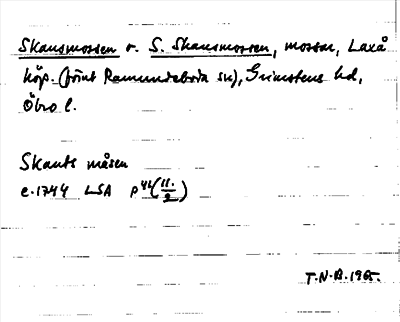 Bild på arkivkortet för arkivposten Skansmossen o. S. Skansmossen