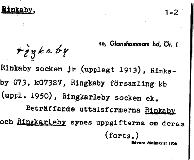 Bild på arkivkortet för arkivposten Rinkaby