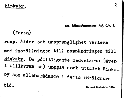 Bild på arkivkortet för arkivposten Rinkaby