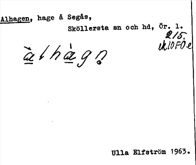 Bild på arkivkortet för arkivposten Alhagen