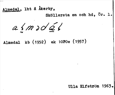 Bild på arkivkortet för arkivposten Almedal