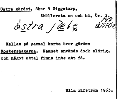 Bild på arkivkortet för arkivposten Östra gärdet