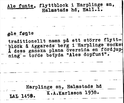 Bild på arkivkortet för arkivposten Ale funte