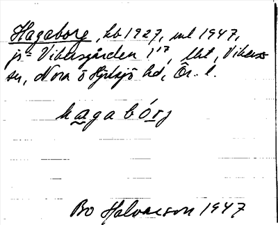Bild på arkivkortet för arkivposten Hagaborg