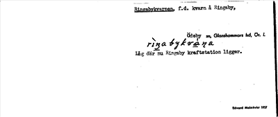 Bild på arkivkortet för arkivposten Ringabykvarnen