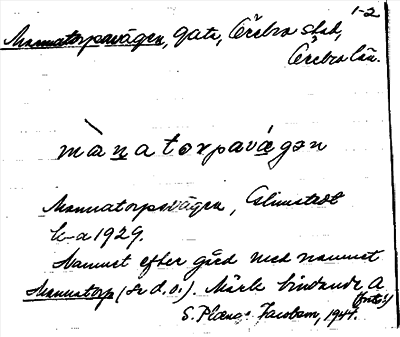 Bild på arkivkortet för arkivposten Mannatorpavägen