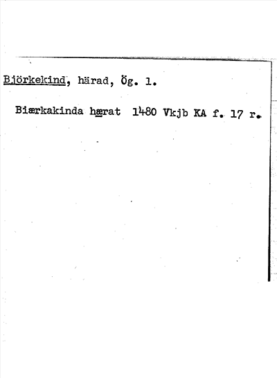 Bild på arkivkortet för arkivposten Björkekind