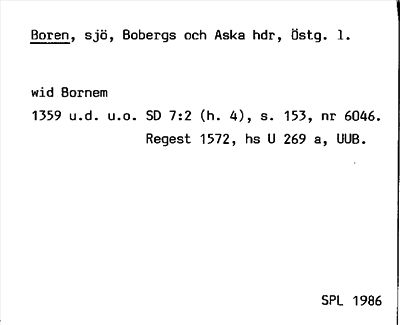 Bild på arkivkortet för arkivposten Boren