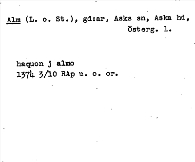 Bild på arkivkortet för arkivposten Alm (L. o. St.)