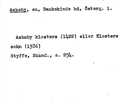 Bild på arkivkortet för arkivposten Askeby