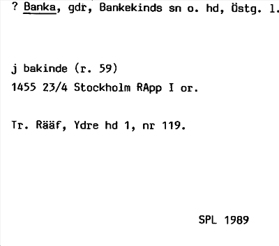 Bild på arkivkortet för arkivposten ?Banka