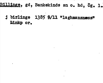 Bild på arkivkortet för arkivposten Billinge