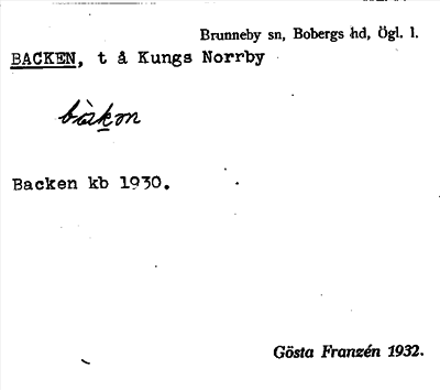 Bild på arkivkortet för arkivposten Backen