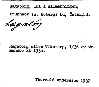 Bild på arkivkortet för arkivposten Hagaborg