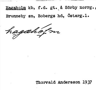 Bild på arkivkortet för arkivposten Hagaholm