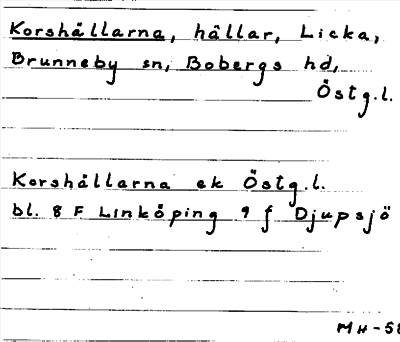 Bild på arkivkortet för arkivposten Korshällarna